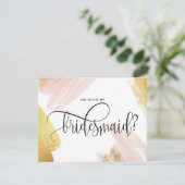 Moderne minimalist, jij bent mijn bruidsmeisje kaart (Staand voorkant)