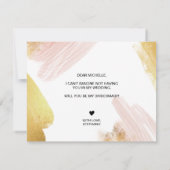 Moderne minimalist, jij bent mijn bruidsmeisje kaart (Achterkant)