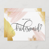 Moderne minimalist, jij bent mijn bruidsmeisje kaart (Voorkant / Achterkant)