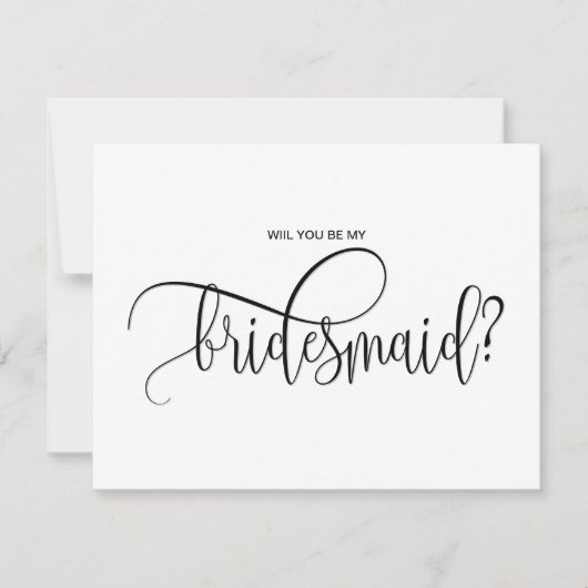 Moderne minimalist, jij bent mijn bruidsmeisje kaart (Voorkant)