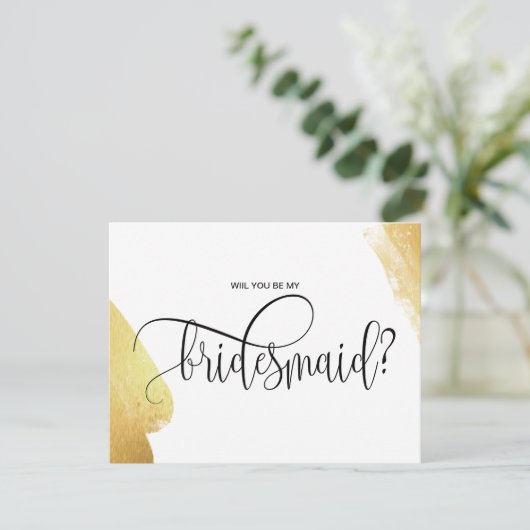 Moderne minimalist, jij bent mijn bruidsmeisje kaart (Staand voorkant)