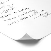 Moderne minimalist Kies een stoel niet een zijbrui Poster (Hoek)