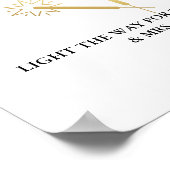 Moderne minimalist laat liefde gloeien bruiloft te poster (Hoek)