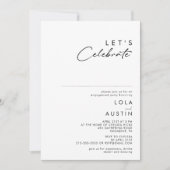 Moderne minimalist Laten we de uitnodiging vieren (Voorkant)