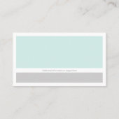 Moderne minimalist | Lichtblauw groen grijs Visitekaartje (Achterkant)