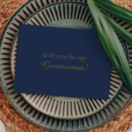 Moderne Minimalist | Navy Goud Bruidsjonker Voorst Kaart