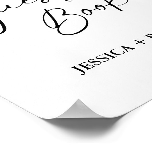 Moderne minimalist onderteken ons gastenboek teken poster (Hoek)