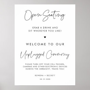 Moderne Minimalist Open zitplaatsen Ontkoppelde ce Poster