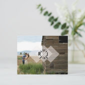 Moderne minimalist | Pijl Grafisch | Bruiloft Briefkaart (Staand voorkant)