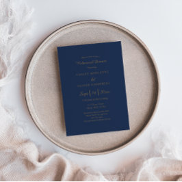 Moderne Minimalist | Proefavondmaal Navy Goud Kaart