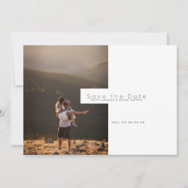 Moderne minimalist | Rustic Save the Date Foto Feestdagenkaart