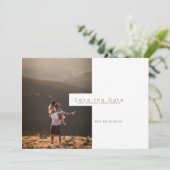 Moderne minimalist | Rustic Save the Date Foto Feestdagenkaart (Staand voorkant)