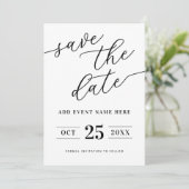 Moderne Minimalist Save The Date (Staand voorkant)