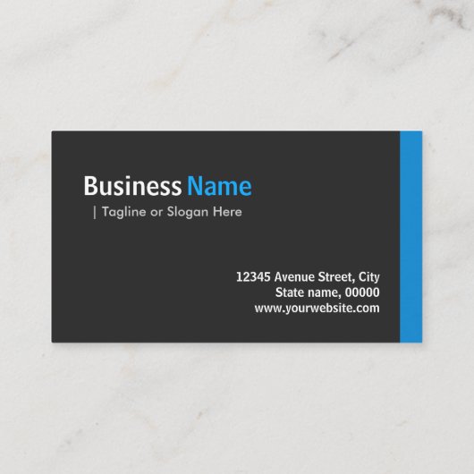 Moderne minimalist - Schone zwart en blauw Visitekaartje (Achterkant)