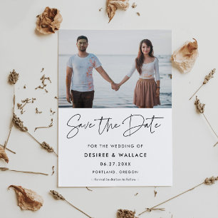 Moderne minimalist Sla de datumfoto op Save The Date