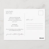 Moderne minimalist slaat de datum op briefkaart (Achterkant)