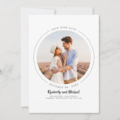 Moderne minimalist sparen de Datum Foto Save The Date (Voorkant)