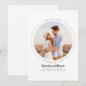 Moderne minimalist sparen de Datum Foto Save The Date (Voorkant / Achterkant)