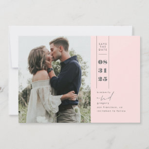 Moderne minimalist sparen de Datum Verticale Foto Save The Date