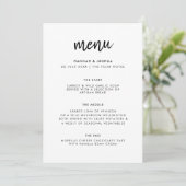 Moderne Minimalist | Stijlvol Schrift Eenvoudige T Menu (Staand voorkant)