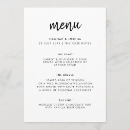 Moderne Minimalist | Stijlvol Script Eenvoudige Tr Menu