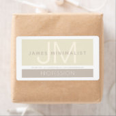Moderne Minimalist | Taupe aardetinten Etiket (Insitu)