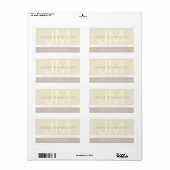 Moderne Minimalist | Taupe aardetinten Etiket (Full Sheet)