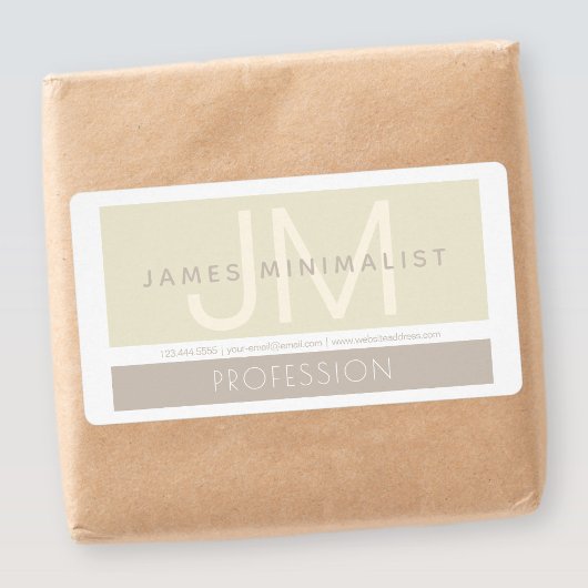Moderne Minimalist | Taupe aardetinten Etiket