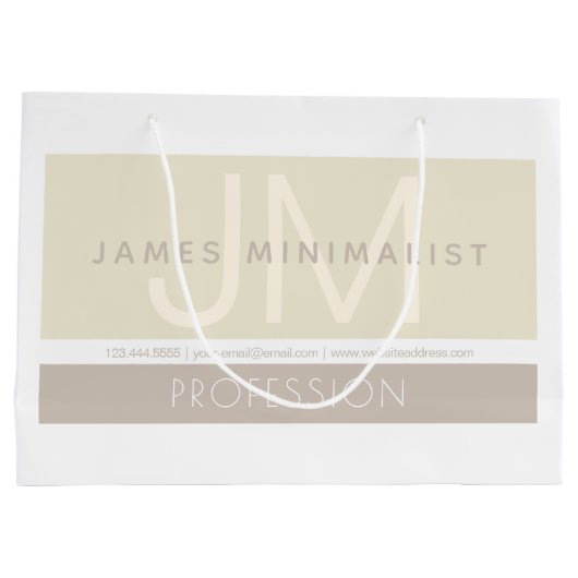 Moderne Minimalist | Taupe aardetinten Groot Cadeauzakje (Achterkant)