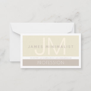Moderne Minimalist Taupe aardetinten Notitiekaartje