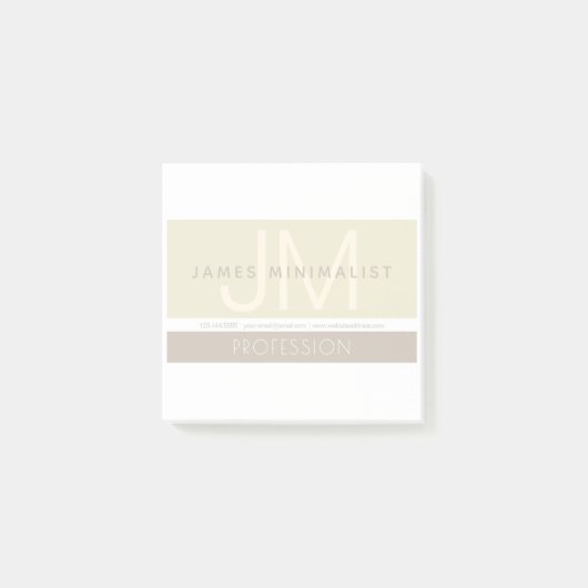 Moderne Minimalist | Taupe aardetinten Post-it® Notes (Voorkant)