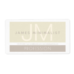 Moderne minimalist   Taupe Earth-tones Etiket