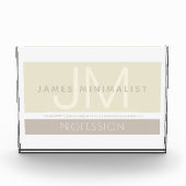 Moderne minimalist | Taupe Earth-tones Fotoblokken (Voorkant)