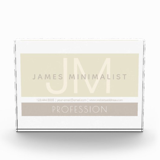 Moderne minimalist | Taupe Earth-tones Fotoblokken (Voorkant)