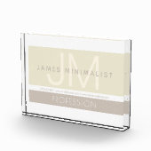 Moderne minimalist | Taupe Earth-tones Fotoblokken (Rechts)