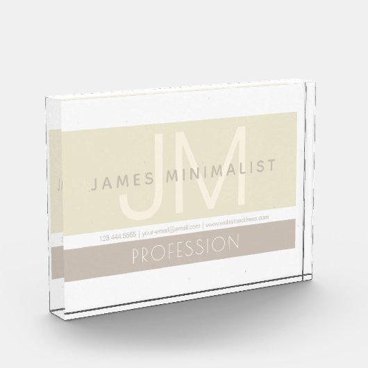 Moderne minimalist | Taupe Earth-tones Fotoblokken (Links)