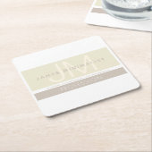 Moderne minimalist | Taupe Earth-tones Kartonnen Onderzetters (Schuin)