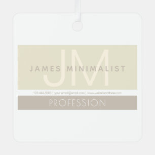 Moderne minimalist Taupe Earth-tones Metalen Ornament