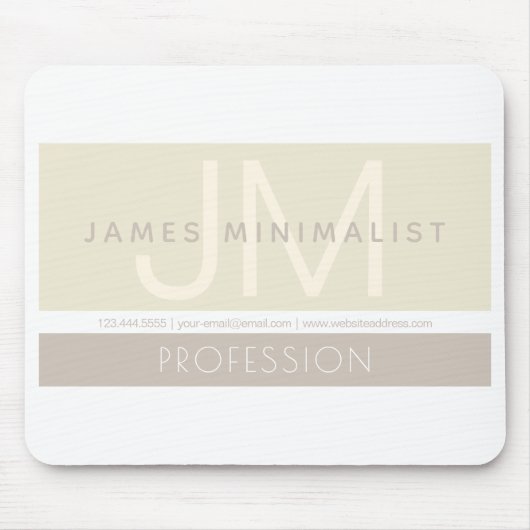 Moderne minimalist | Taupe Earth-tones Muismat (Voorkant)