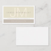 Moderne minimalist | Taupe Earth-tones Notitiekaartje (Voorkant / Achterkant)