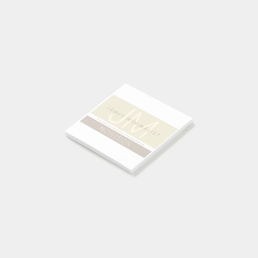 Moderne minimalist | Taupe Earth-tones Post-it® Notes (Schuin)