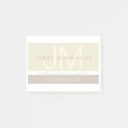 Moderne minimalist | Taupe Earth-tones Post-it® Notes (Voorkant)