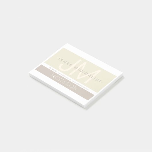 Moderne minimalist | Taupe Earth-tones Post-it® Notes (Schuin)
