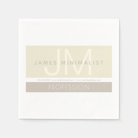 Moderne minimalist | Taupe Earth-tones Servet (Voorkant)