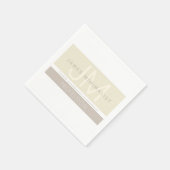 Moderne minimalist | Taupe Earth-tones Servet (Hoek)