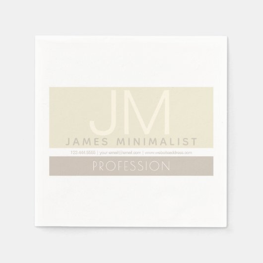 Moderne minimalist | Taupe Earth-tones Servet (Voorkant)