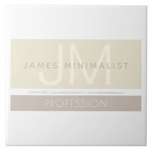 Moderne minimalist | Taupe Earth-tones Tegeltje (Voorkant)