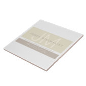 Moderne minimalist | Taupe Earth-tones Tegeltje (Zijkant)