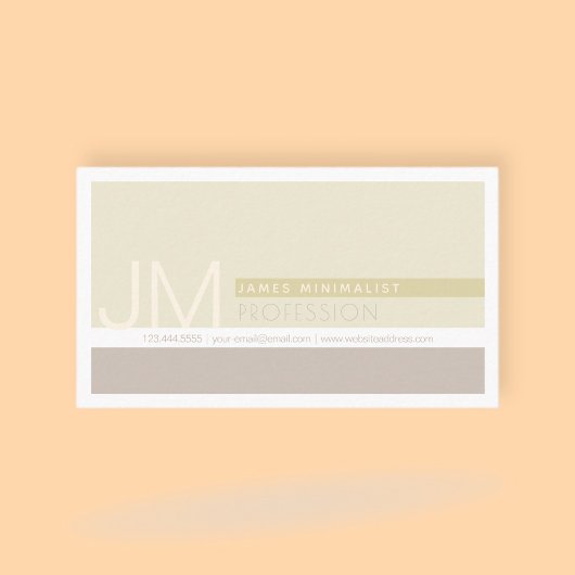 Moderne minimalist | Taupe Earth-tones Visitekaartje