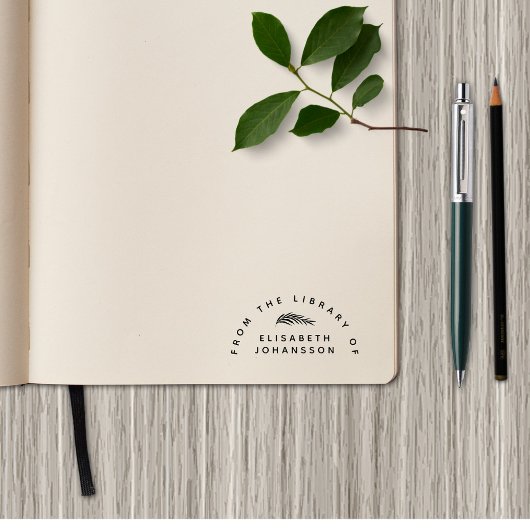 Moderne minimalist uit de botanische bibliotheek rubberstempel